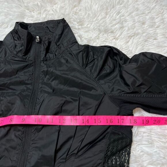 Lululemon Windbreaker Jacket Size 6 Mesh Back Black Full Zip Jogger Track - Picture 11 of 13